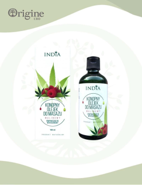 Huile de Massage à l'Huile de chanvre parfum framboise