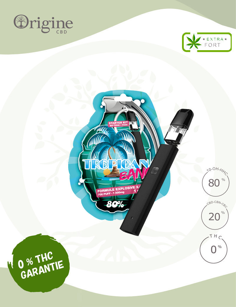 Kit complet Vape Tropicana 80 % 10-OH-HHC