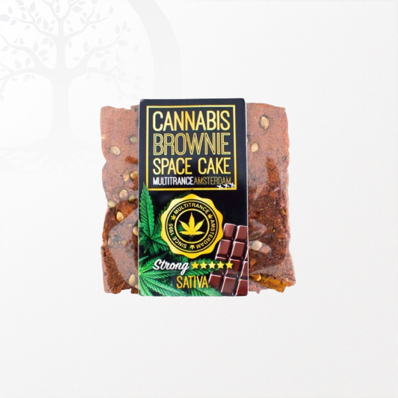 Brownie à base de chanvre saveur chocolat avec graines de chanvre