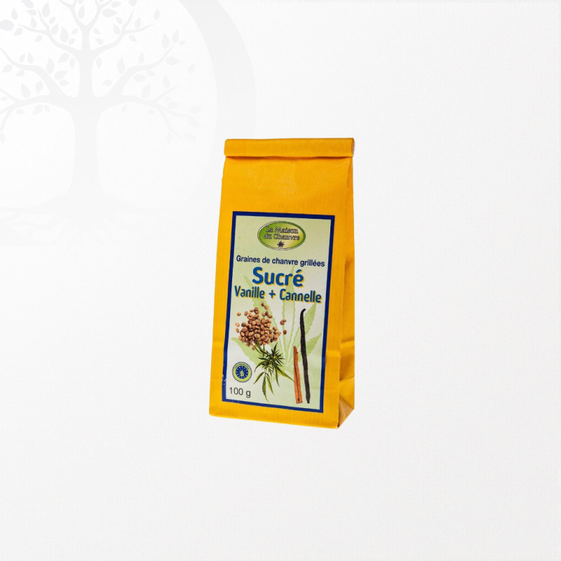 Graines de chanvre grillées sucrés 100 g Bio