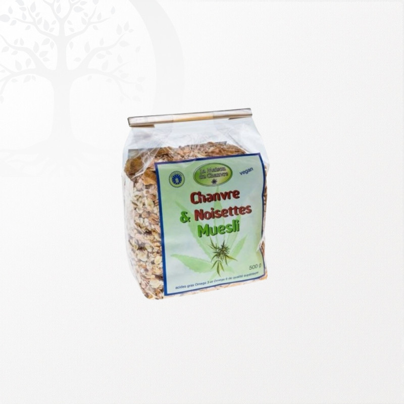 Muesli au chanvre et noisettes 500g  Bio