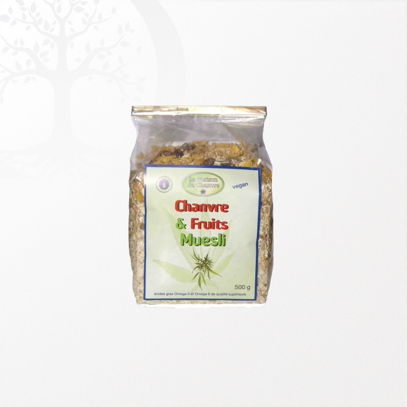 Muesli au chanvre et fruits 500g Bio