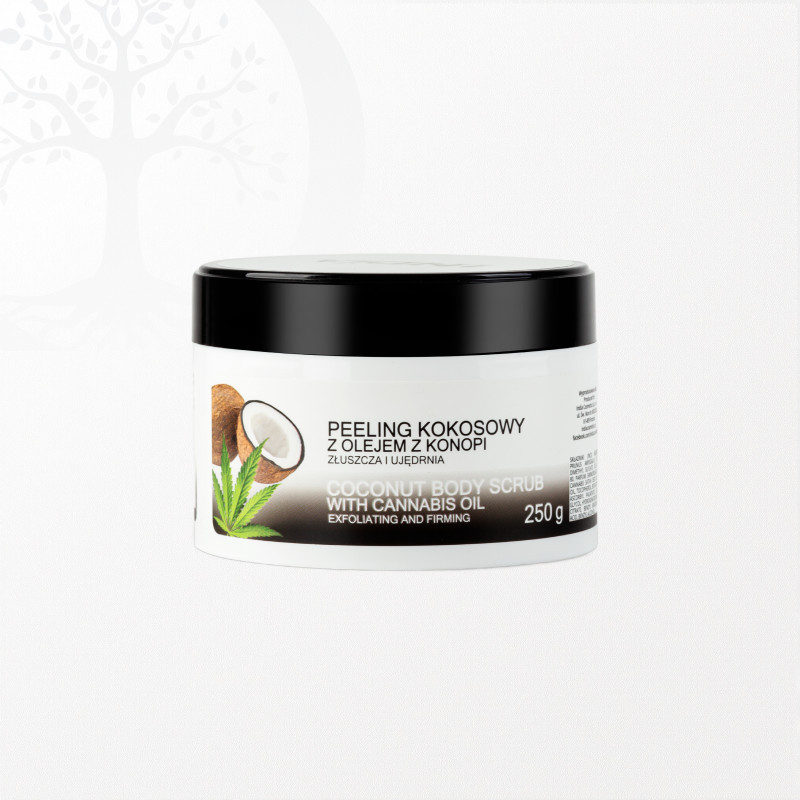 Gommage à l'huile de chanvre parfum noix de coco