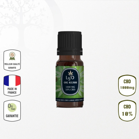 E-Liquide OG Kush 1000mg 10 % CBD Ly'O (Sans THC)