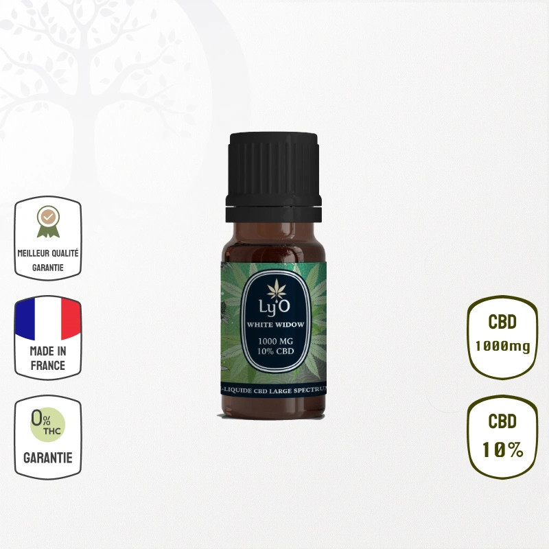E-Liquide White Widow 1000mg 10 % CBD Ly'O (Sans THC)