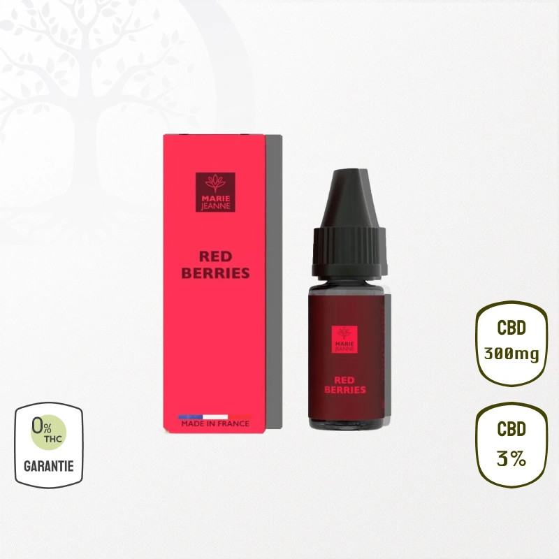 E-liquide Red Berries 300mg 3 % CBD | Liquide CBD France| Origine CBD