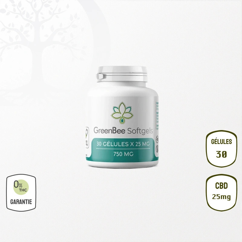 Gélules CBD 25 MG (Sans THC)