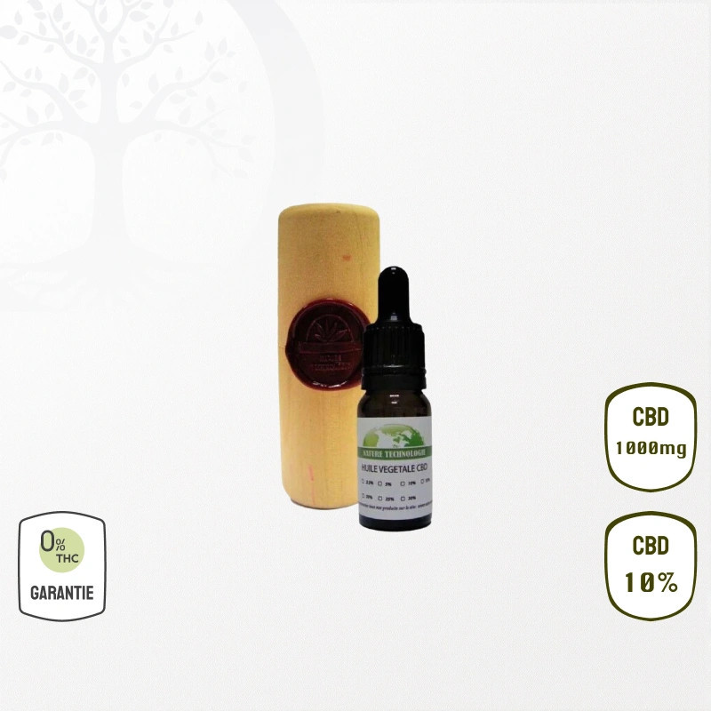 Huile de Chanvre CBD 10 % Broad Spectrum (Sans THC)
