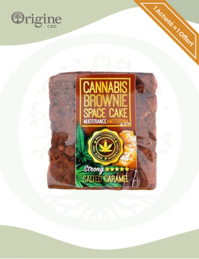 Brownie à base de chanvre saveur Caramel salé