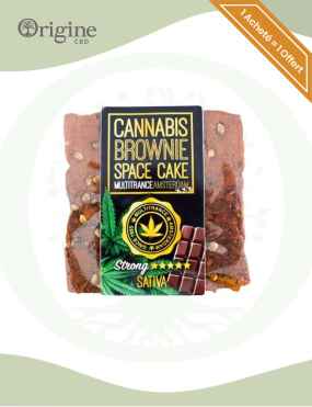 Brownie à base de chanvre saveur chocolat avec graines de chanvre